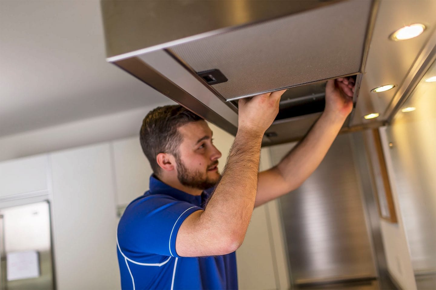Commercial kitchen canopy installation in Bishop's Stortford